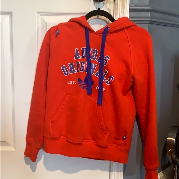 red blue adidas hoodie